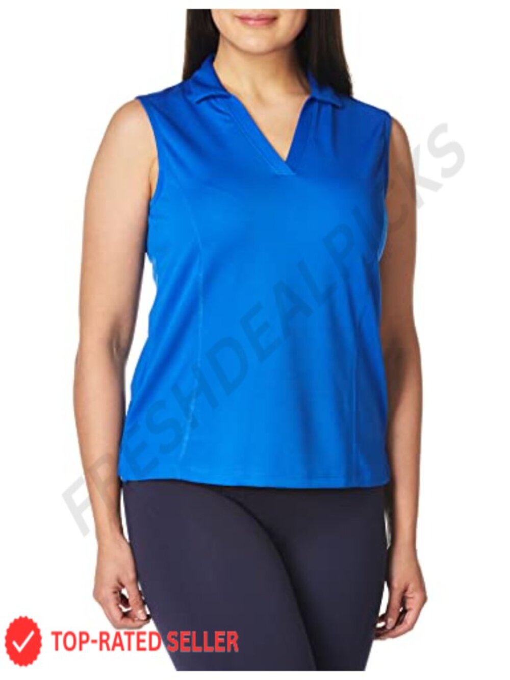 Women's Sleeveless Golf Polo Shirt Moisture Wicking Sun Protection Stretch